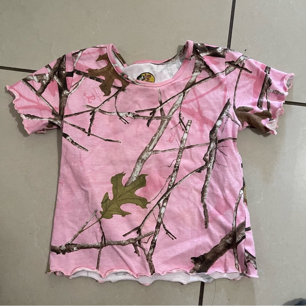Bass pro shop camo real tree hunting shirt for baby girl
